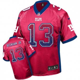 Nike New York Giants #13 Odell Beckham Jr Red Alternate NFL Elite Drift Fashion Jersey