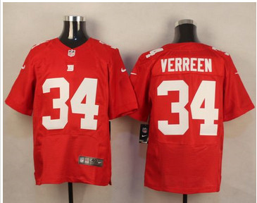 Nike New York Giants #34 Shane Vereen Red Alternate Men's Stitched NFL Elite Jersey