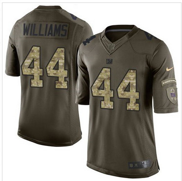 Nike New York Giants #44 Andre Williams Green Men's Stitched NFL Limited Salute to Service Jersey