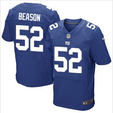 Nike New York Giants #52 Jon Beason Royal Blue Team Color Men's Stitched NFL Elite Jersey