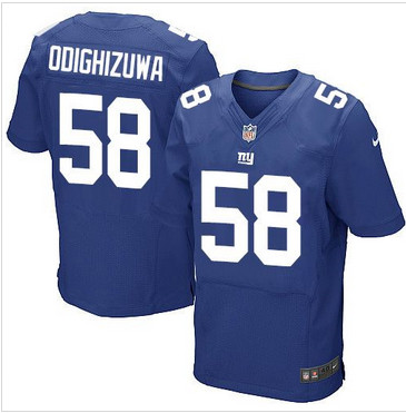 Nike New York Giants #58 Owa Odighizuwa Royal Blue Team Color Men's Stitched NFL Elite Jersey