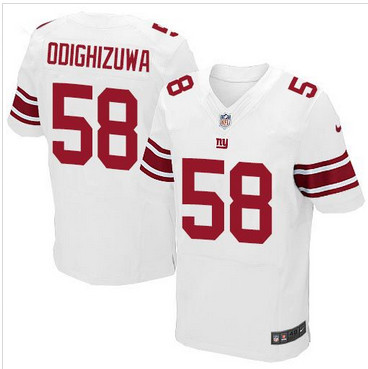 Nike New York Giants #58 Owa Odighizuwa White Men's Stitched NFL Elite Jersey