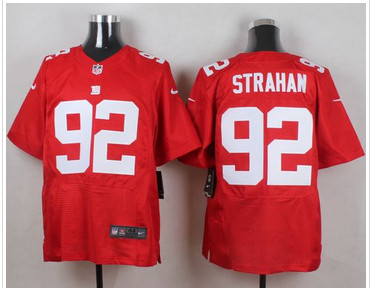 Nike New York Giants #92 Michael Strahan Red Alternate Men's Stitched NFL Elite Jersey