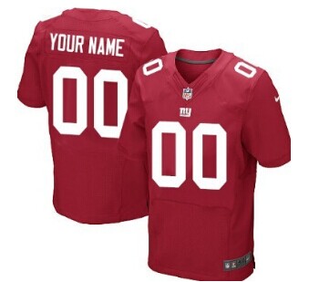 Nike New York Giants Customized Red Elite Jersey