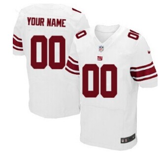 Nike New York Giants Customized White Elite Jersey