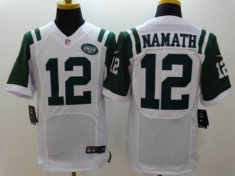 Nike New York Jets #12 Joe Namath White NFL Elite Jersey