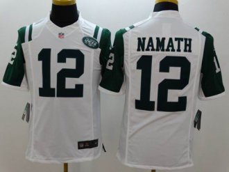 Nike New York Jets #12 Joe Namath White NFL Limited Jersey