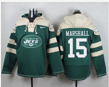 Nike New York Jets #15 Brandon Marshall Green Player Pullover NFL Hoodie