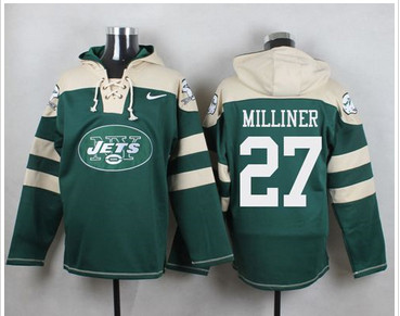 Nike New York Jets #27 Dee Milliner Green Player Pullover NFL Hoodie
