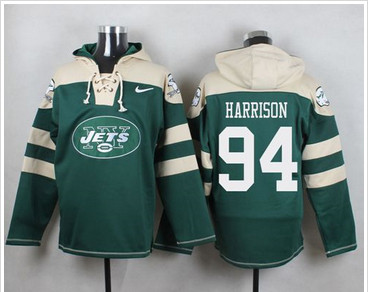 Nike New York Jets #94 Damon Harrison Green Player Pullover NFL Hoodie