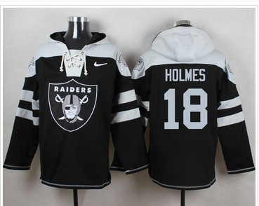Nike Oakland Raiders #18 Andre Holmes Black Player Pullover NFL Hoodie