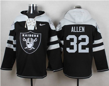 Nike Oakland Raiders #32 Marcus Allen Black Player Pullover NFL Hoodie