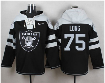 Nike Oakland Raiders #75 Howie Long Black Player Pullover NFL Hoodie