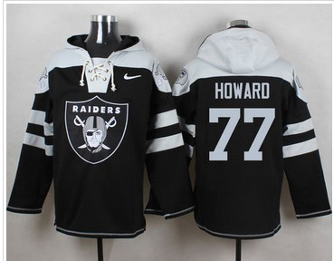 Nike Oakland Raiders #77 Austin Howard Black Player Pullover NFL Hoodie