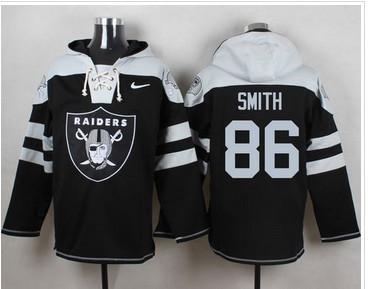 Nike Oakland Raiders #86 Lee Smith Black Player Pullover NFL Hoodie