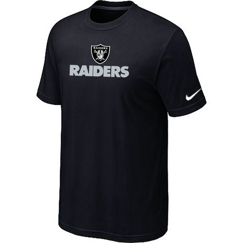 NEW NFL Oakland Raiders Authentic Logo T-Shirt Black