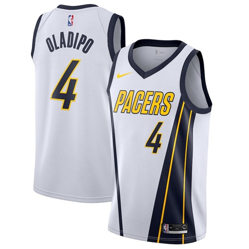 Nike Pacers #4 Victor Oladipo White NBA Swingman Earned Edition Jersey