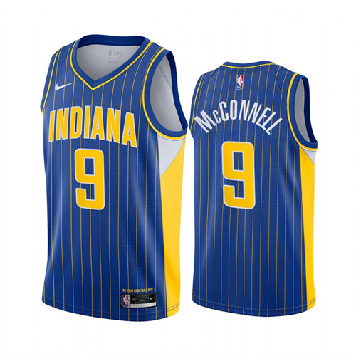 Nike Pacers #9 T.J. McConnell Blue NBA Swingman 2020-21 City Edition Jersey