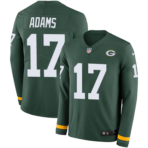 Nike Packers #17 Davante Adams Green Team Color Men's Stitched NFL Limited Therma Long Sleeve Jersey$149.99$25.50