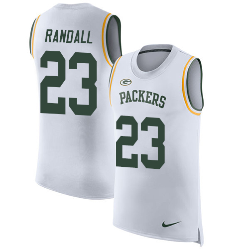 Nike Packers #23 Damarious Randall White Men's Stitched NFL Limited Rush Tank Top Jersey