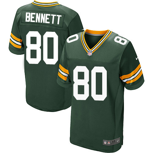 Nike Packers #80 Martellus Bennett Green Team Color Men's Stitched NFL Elite Jersey
