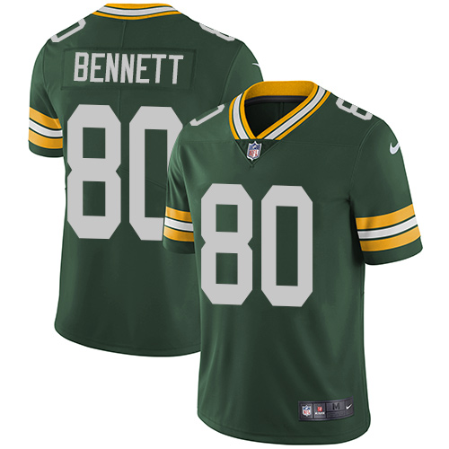 Nike Packers #80 Martellus Bennett Green Team Color Men's Stitched NFL Vapor Untouchable Limited Jersey