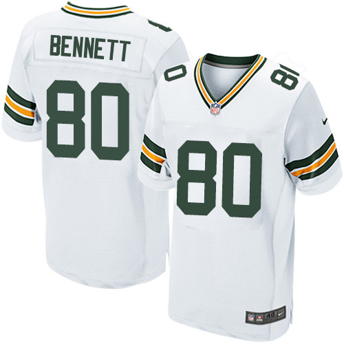 Nike Packers #80 Martellus Bennett White Men's Stitched NFL Elite Jersey