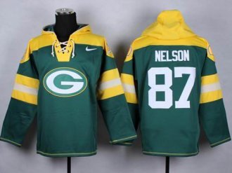 Nike Packers #87 Jordy Nelson Green Player Pullover NFL Hoodie