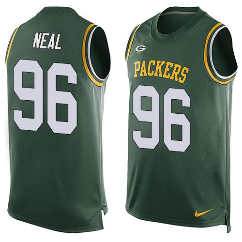 Nike Packers #96 Mike Neal Green Team Color Men's Stitched NFL Limited Tank Top Jersey