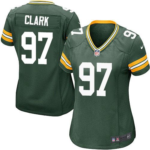 Nike Packers #97 Kenny Clark Green Team Color Women's Stitched NFL Elite Jersey