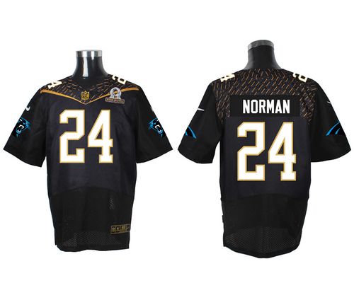 Nike Panthers #24 Josh Norman Black 2016 Pro Bowl Men's Stitched NFL Elite Jersey