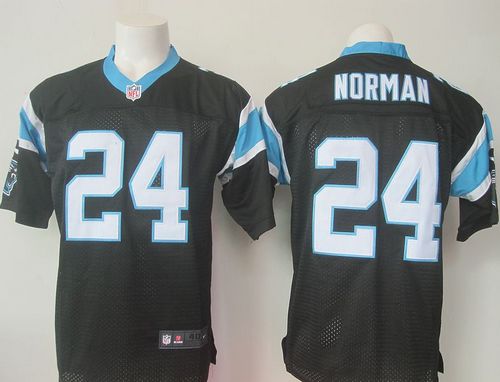 Nike Panthers #24 Josh Norman Black Team Color Men's Stitched NFL Elite
