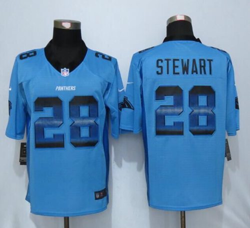 Nike Panthers #28 Jonathan Stewart Blue Alternate Men's Stitched NFL Limited Strobe Jersey