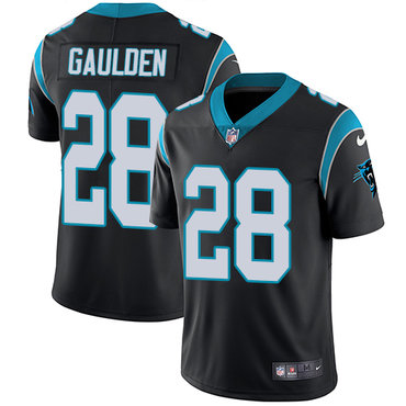 Nike Panthers #28 Rashaan Gaulden Black Team Color Men's Stitched NFL Vapor Untouchable Limited Jersey