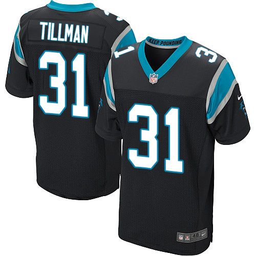 Nike Panthers #31 Charles Tillman Black Team Color Men's Stitched NFL Elite Jersey