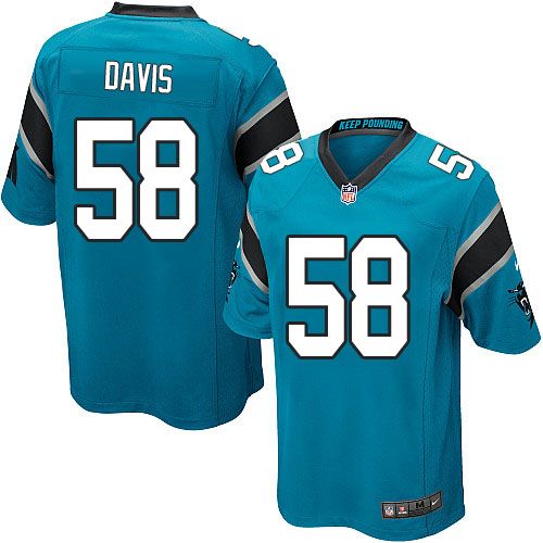 Nike Panthers #58 Thomas Davis Blue Alternate Youth Stitched NFL Elite Jersey