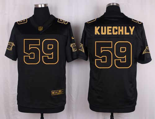 Nike Panthers #59 Luke Kuechly Pro Line Black Gold Collection Men's Stitched NFL Elite Jersey