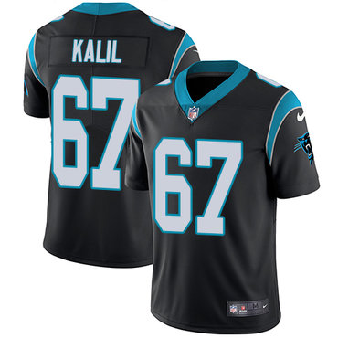Nike Panthers #67 Ryan Kalil Black Team Color Men's Stitched NFL Vapor Untouchable Limited Jersey