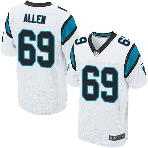 Nike Panthers #69 Jared Allen White Men's Stitched NFL Elite Jersey