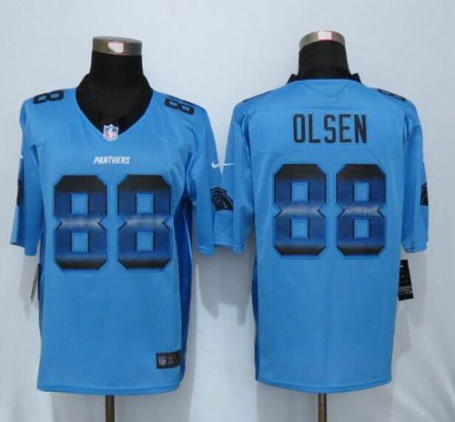 Nike Panthers #88 Greg Olsen Blue Alternate Men's Stitched NFL Limited Strobe Jersey