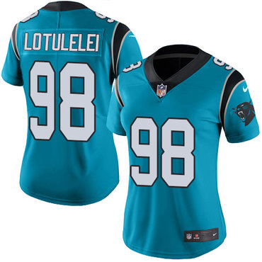 Nike Panthers #98 Star Lotulelei Blue Alternate Women's Stitched NFL Vapor Untouchable Limited Jersey