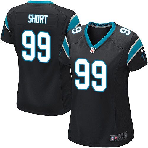 Nike Panthers #99 Kawann Short Black Team Color Women's Stitched NFL Elite Jersey
