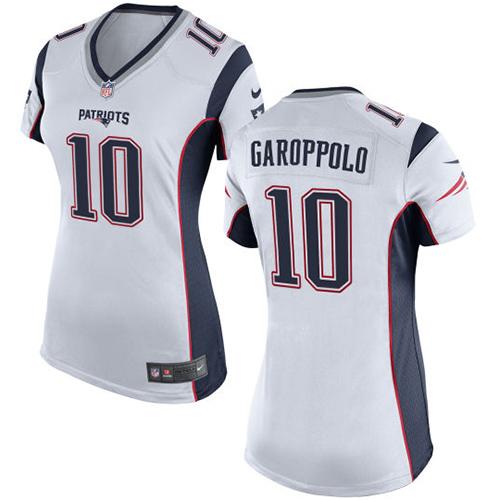 Nike Patriots #10 Jimmy Garoppolo White Women's Stitched NFL New Elite Jersey