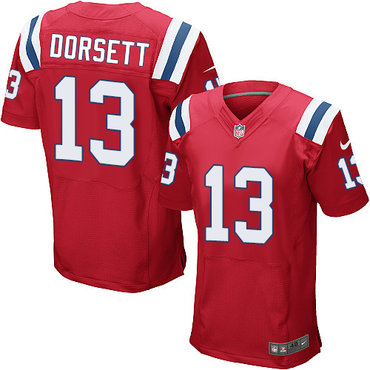 Nike Patriots #13 Phillip Dorsett Red Alternate Men's Stitched NFL Elite Jersey