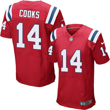 Nike Patriots #14 Brandin Cooks Red Alternate Men's Stitched NFL Elite Jersey