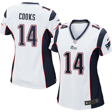 Nike Patriots #14 Brandin Cooks White Women's Stitched NFL New Elite Jersey