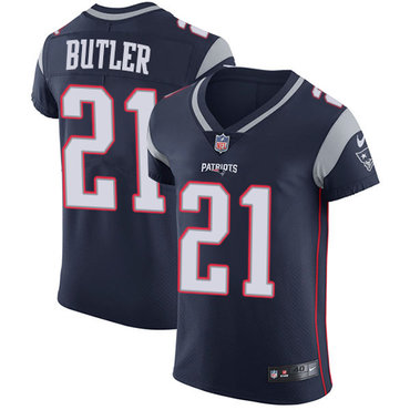 Nike Patriots #21 Malcolm Butler Navy Blue Team Color Men's Stitched NFL Vapor Untouchable Elite Jersey