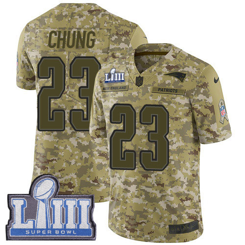 Nike Patriots #23 Patrick Chung Camo Super Bowl LIII Bound Youth Stitched NFL Limited 2018