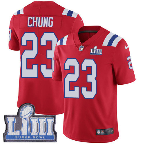 Nike Patriots #23 Patrick Chung Red Alternate Super Bowl LIII Bound Youth Stitched NFL Vapor