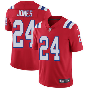 Nike Patriots #24 Cyrus Jones Red Alternate Men's Stitched NFL Vapor Untouchable Limited Jersey